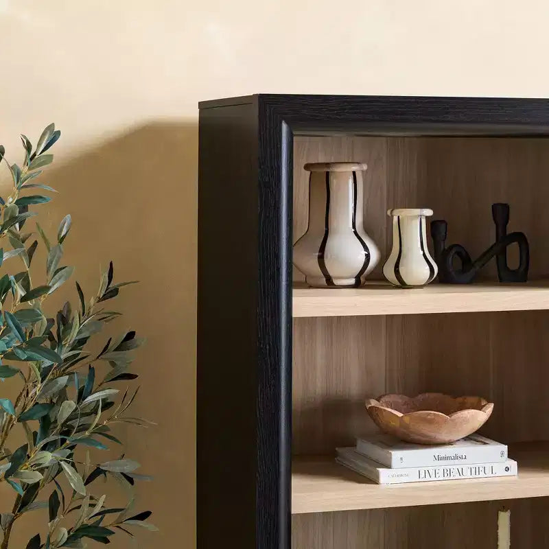 Bibliothèque en bois à rangement moderne