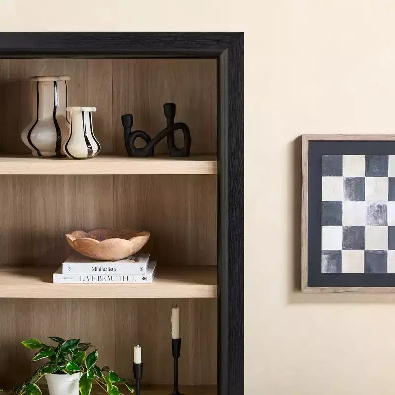 Bibliothèque en bois à rangement moderne