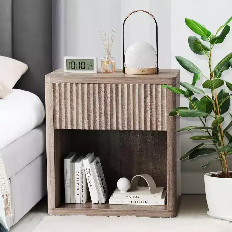 Tables de chevet en bois de style ferme moderne