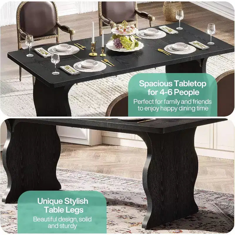 Table de salle à manger rectangulaire moderne