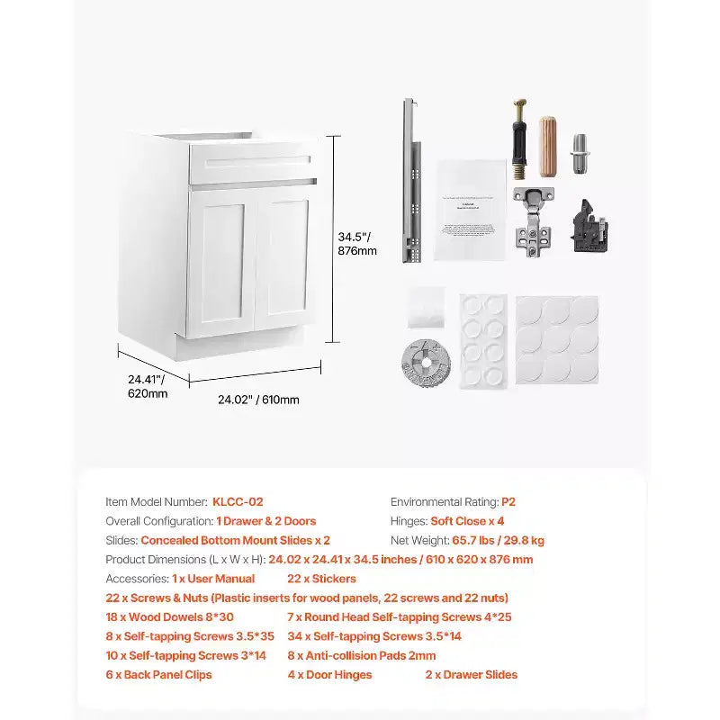 Meuble bas de cuisine Shaker avec tiroir
