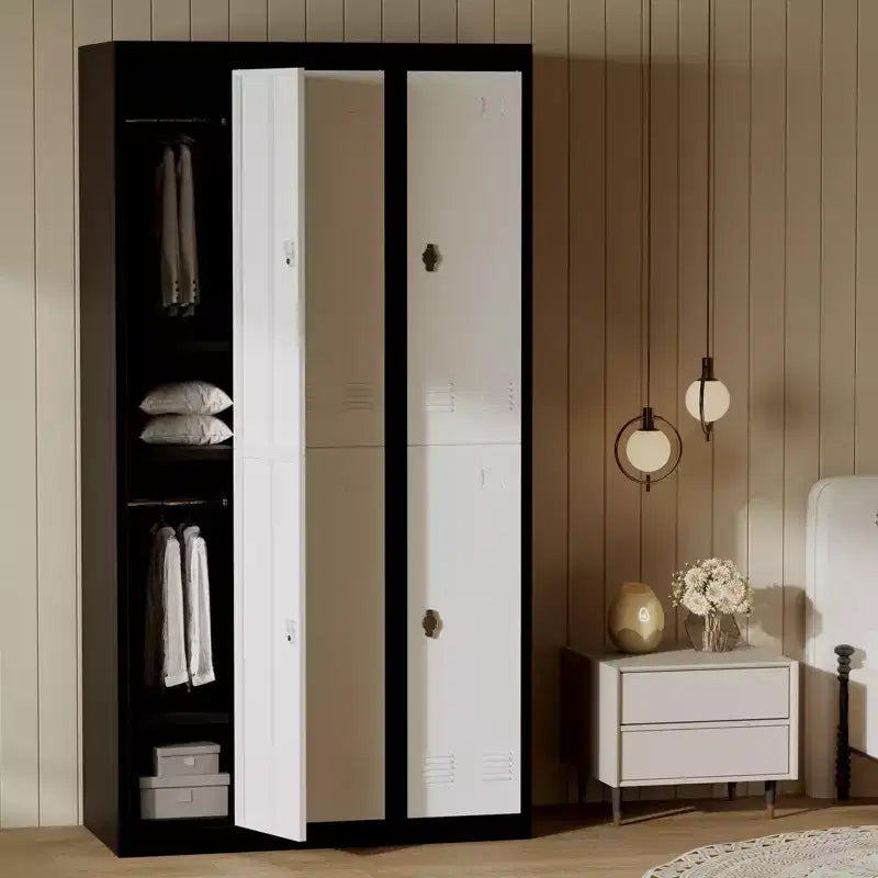 Armoire de rangement en métal à portes battantes