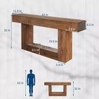 Table de canapé rectangulaire en bois