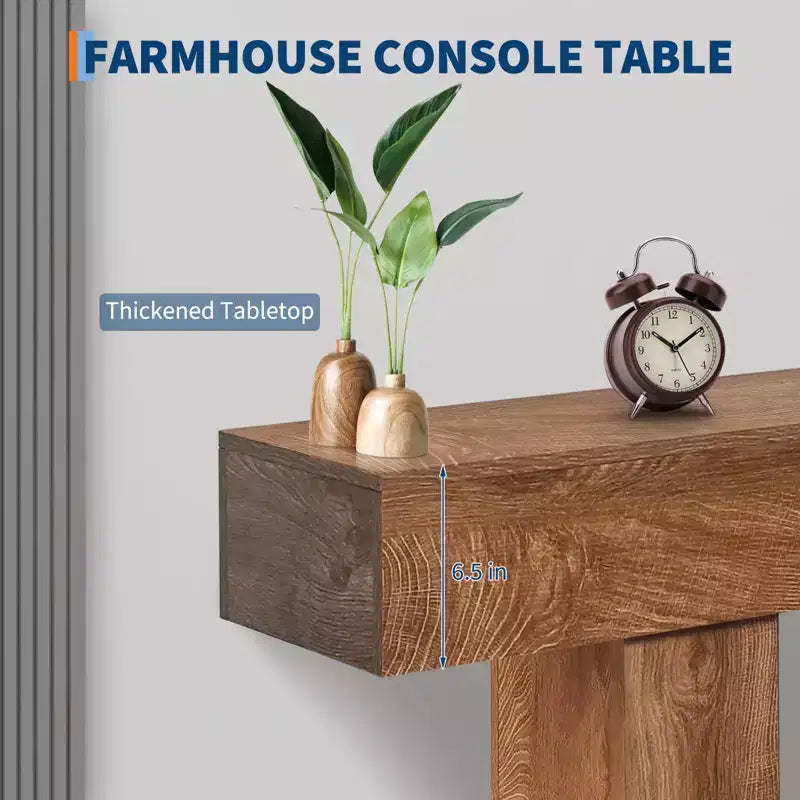 Table de canapé rectangulaire en bois