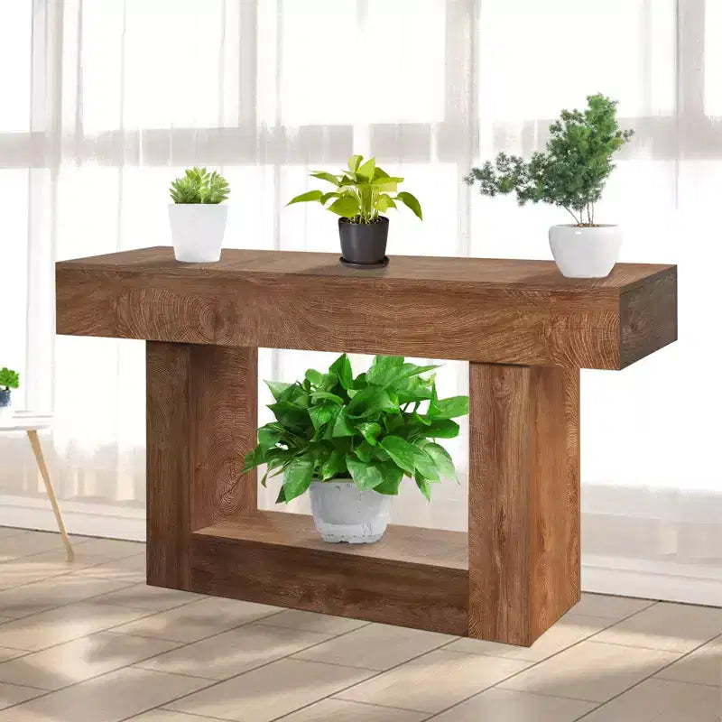 Table de canapé rectangulaire en bois