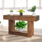 Table de canapé rectangulaire en bois