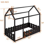 Cadres de lit baldaquin en bois pour maisonnette