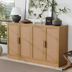 Buffet panneau rotin