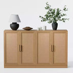 Buffet panneau rotin