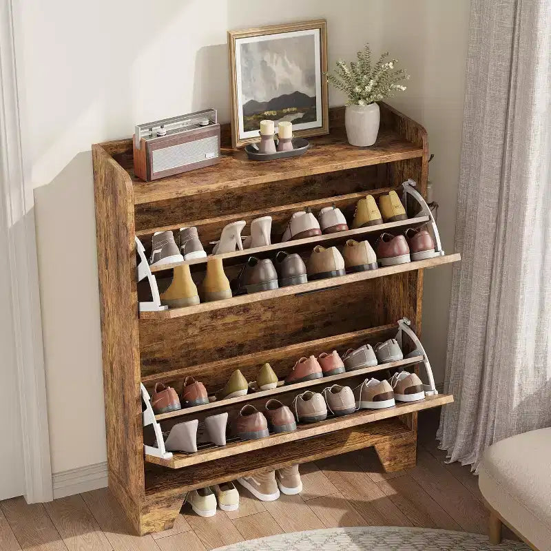 Meuble à chaussures avec tiroirs basculants