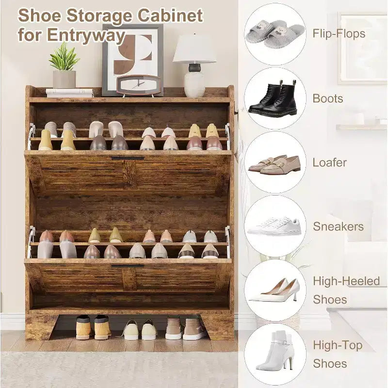 Meuble à chaussures avec tiroirs basculants