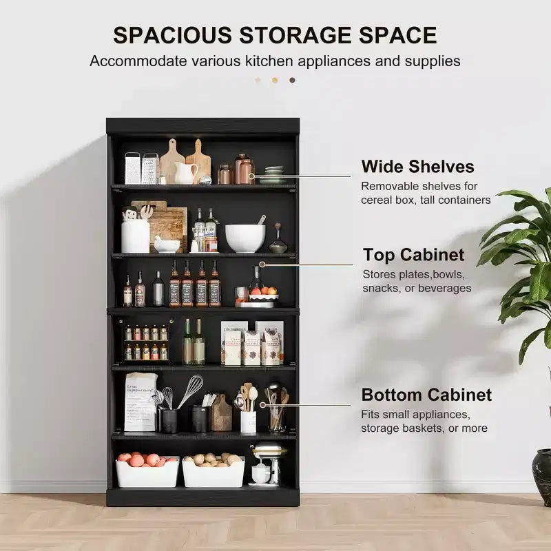 Armoire de rangement sur pied en bois