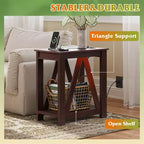 Table d'appoint mince avec station de recharge