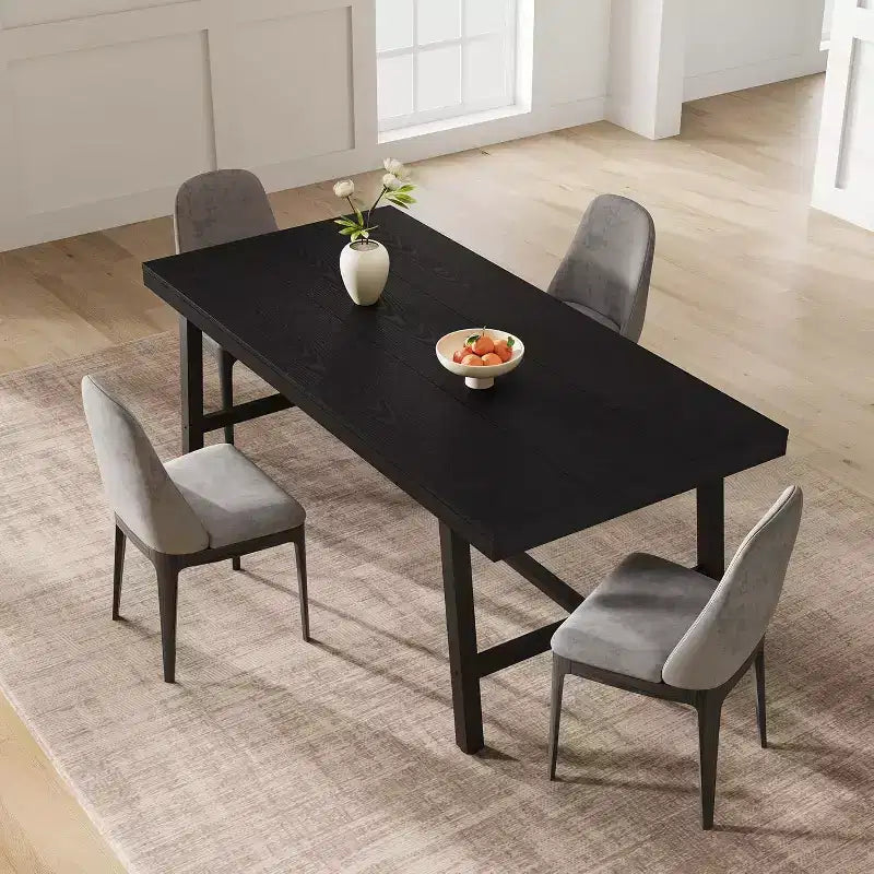 70.87Inch Large Long Dining Table for 6-8 People Wooden Kitchen Table with Sturty Legs for Kitchen Dining Room