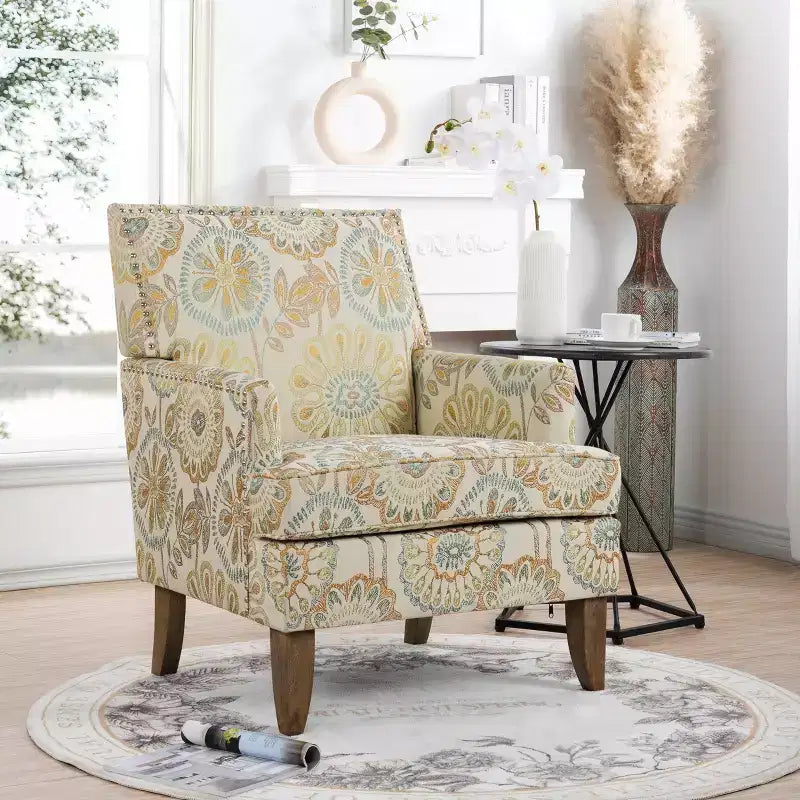 Fauteuil d'appoint bohème rembourré