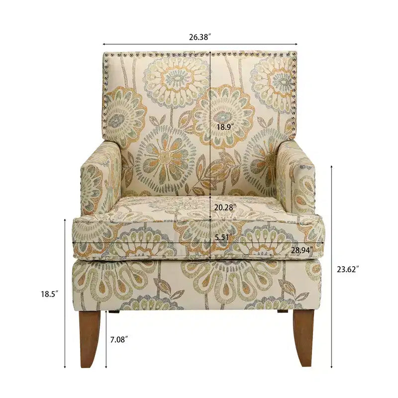 Fauteuil d'appoint bohème rembourré
