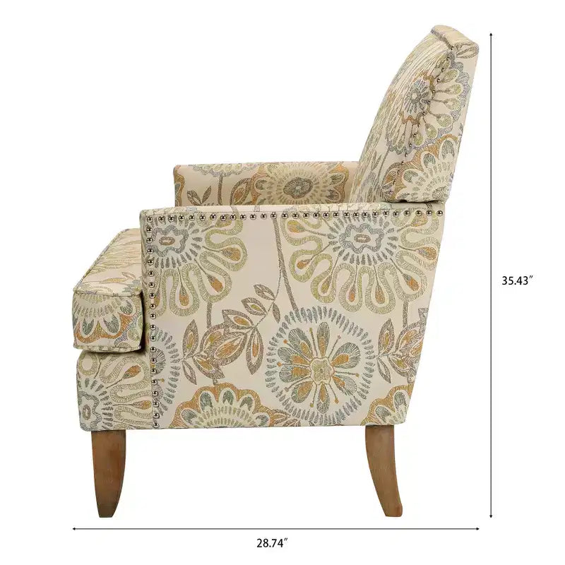Fauteuil d'appoint bohème rembourré
