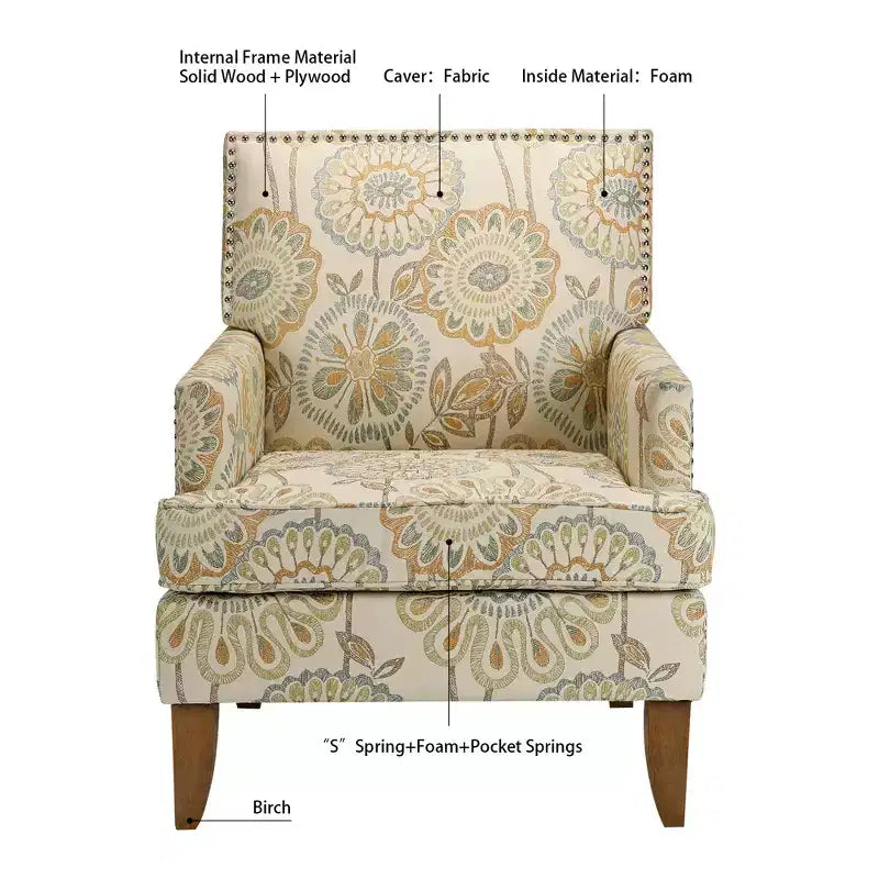 Fauteuil d'appoint bohème rembourré