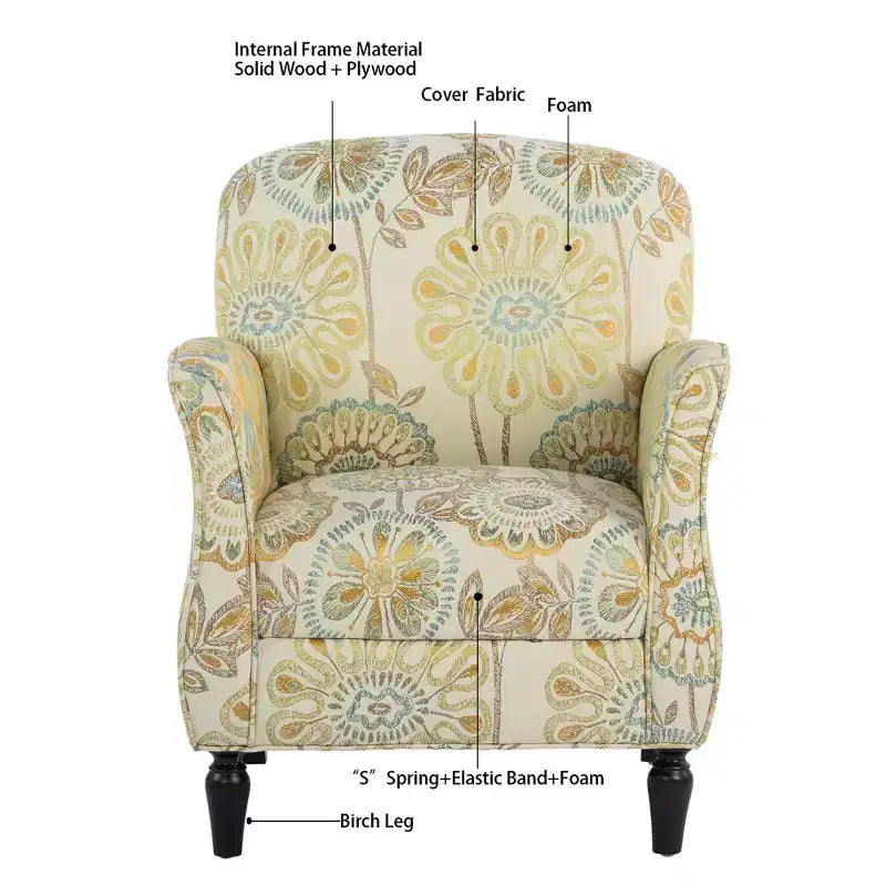 Fauteuil d'appoint bohème rembourré