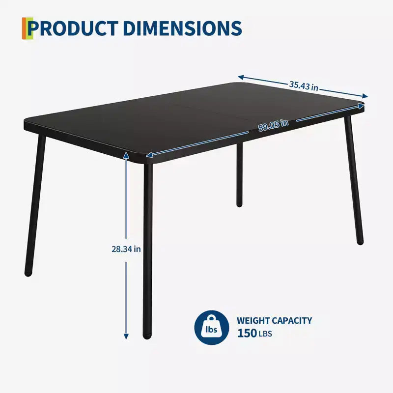 Table de salle à manger en verre trempé