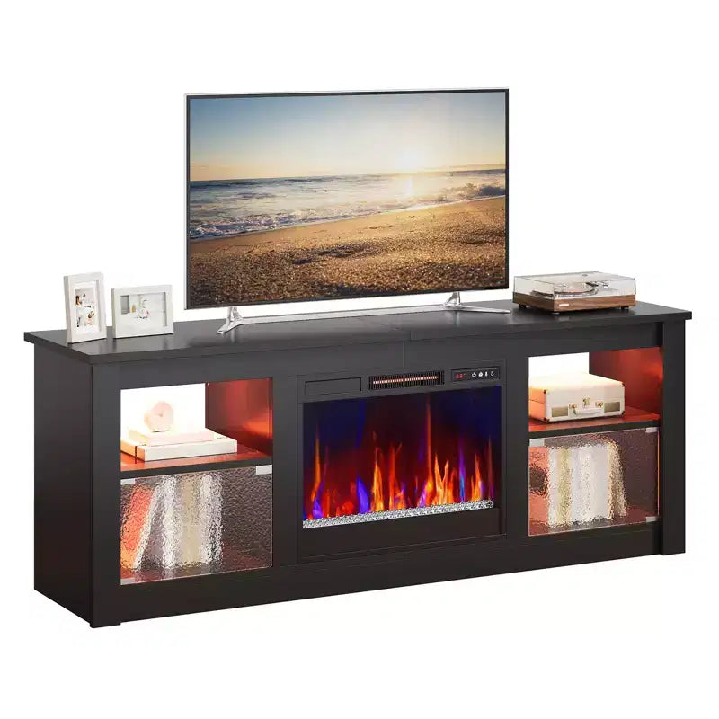 Meuble TV avec cheminée