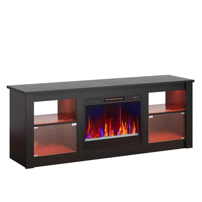 Meuble TV avec cheminée
