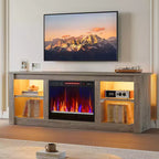 Meuble TV avec cheminée