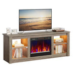 Meuble TV avec cheminée