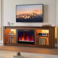 Meuble TV avec cheminée