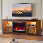 Meuble TV avec cheminée