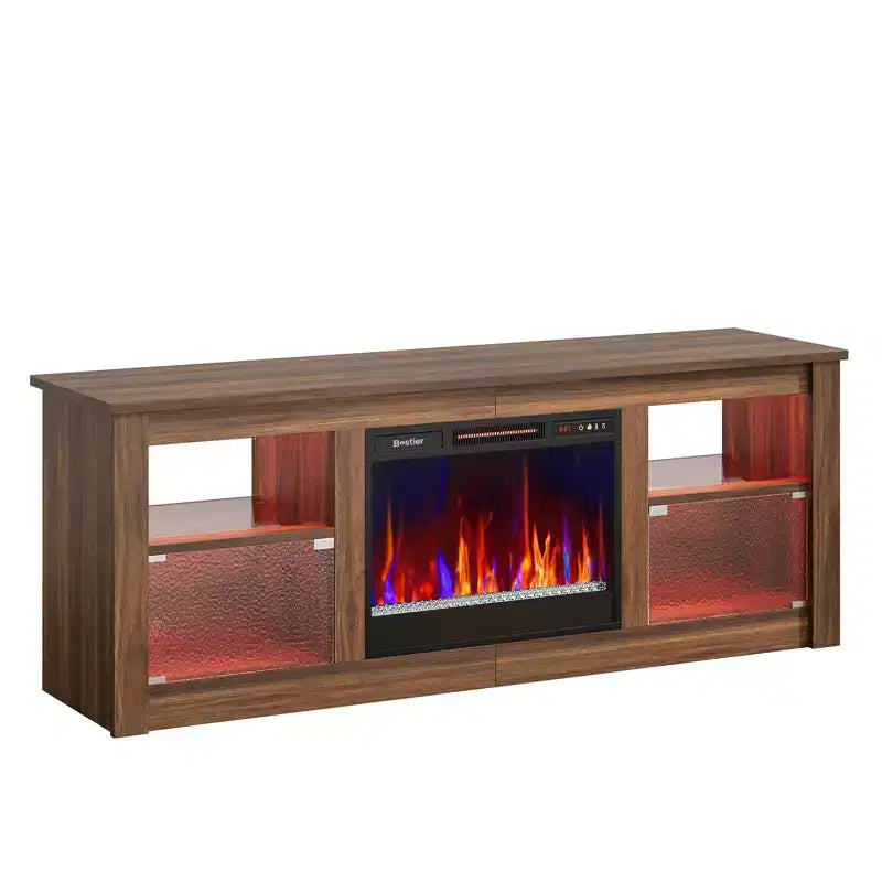 Meuble TV avec cheminée