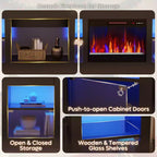 Meuble TV avec cheminée