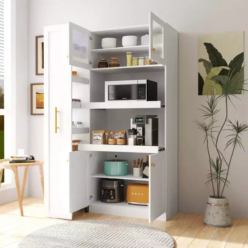 Armoire de cellier en bois blanc