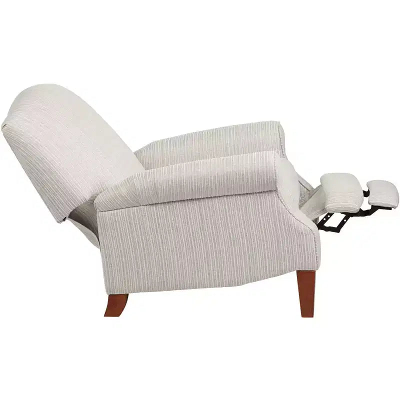 Fauteuil inclinable gris clair à fines rayures