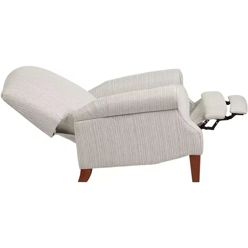 Fauteuil inclinable gris clair à fines rayures