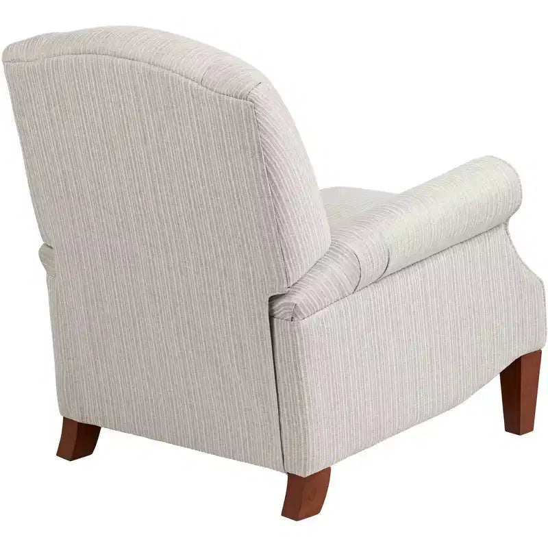 Fauteuil inclinable gris clair à fines rayures