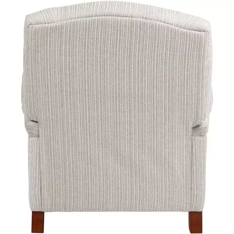 Fauteuil inclinable gris clair à fines rayures
