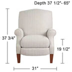 Fauteuil inclinable gris clair à fines rayures