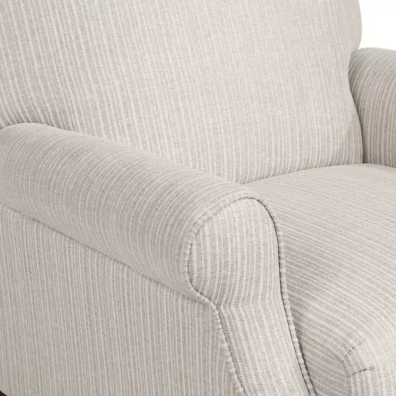 Fauteuil inclinable gris clair à fines rayures