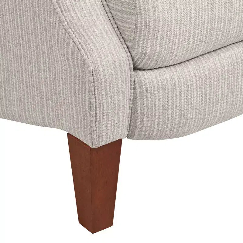 Fauteuil inclinable gris clair à fines rayures