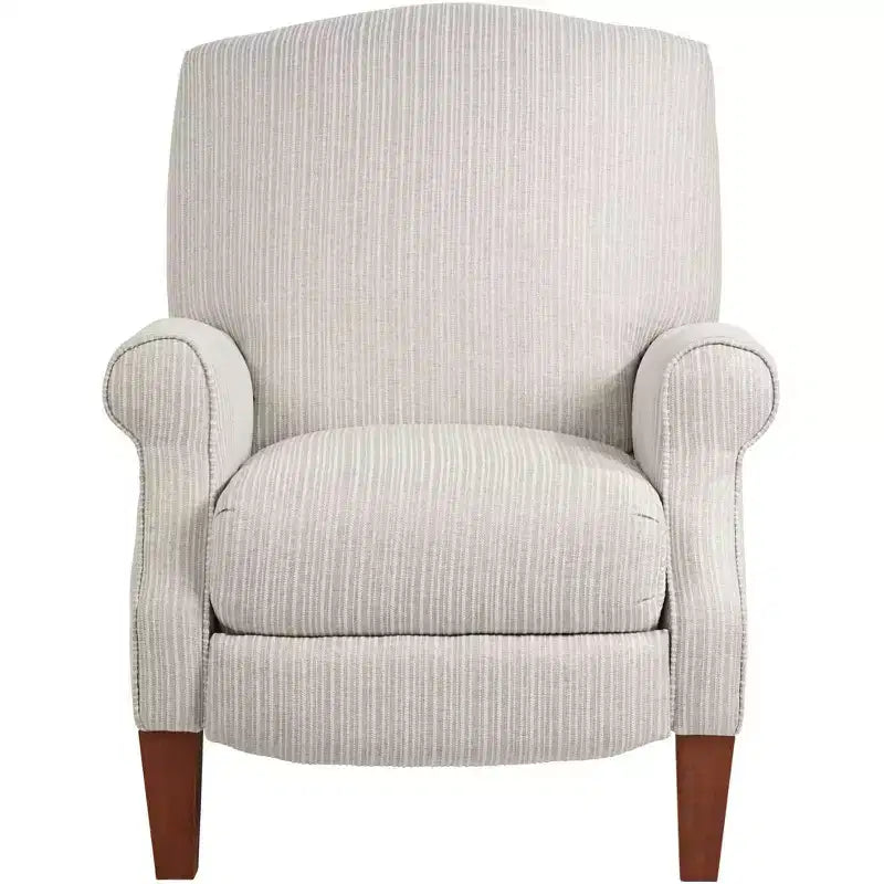 Fauteuil inclinable gris clair à fines rayures