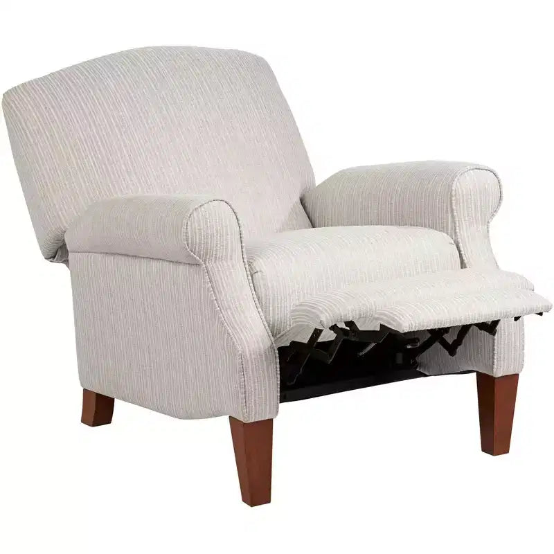 Fauteuil inclinable gris clair à fines rayures