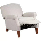 Fauteuil inclinable gris clair à fines rayures