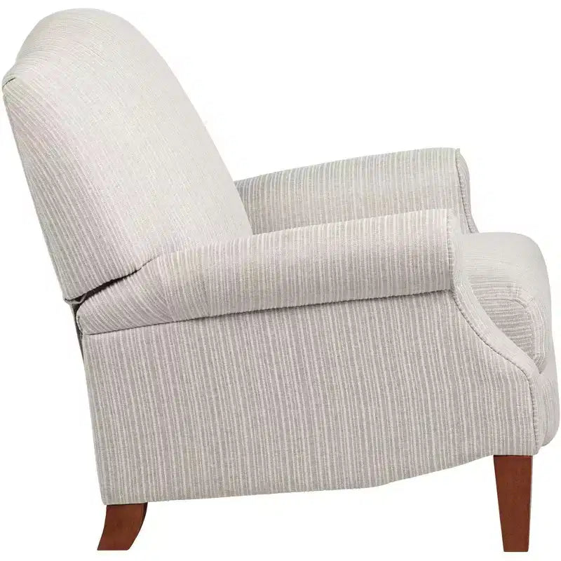 Fauteuil inclinable gris clair à fines rayures