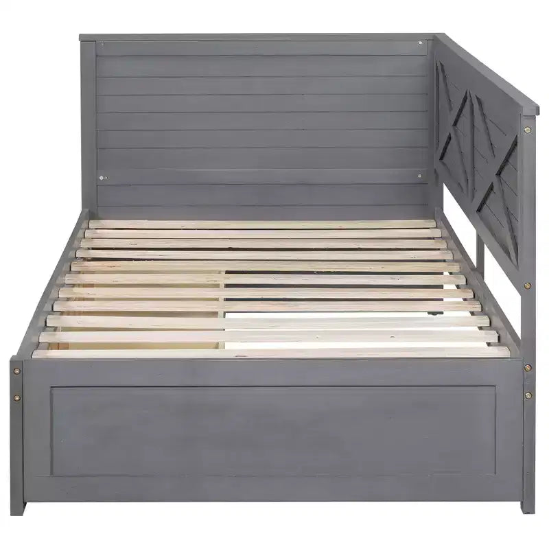 Cadre de lit de repos double rustique