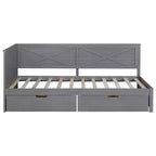 Cadre de lit de repos double rustique