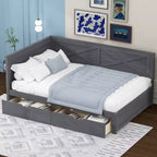 Cadre de lit de repos double rustique