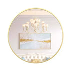 Miroir mural rond avec cadre en métal
