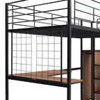 Lit mezzanine double en métal