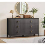 Commode de chambre avec tiroirs cannelés, style moderne